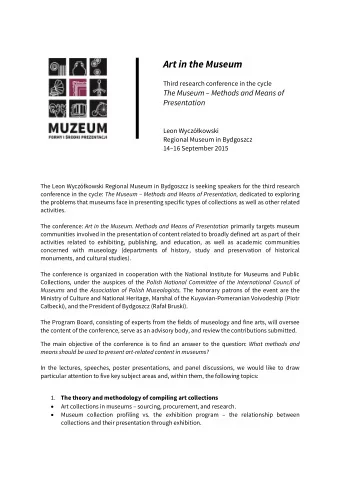 2. Artwork storage and preservation  Artwork storage and exhibition  needs and risks.  The