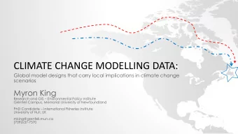 CLIMATE CHANGE MODELLING DATA:  Global model designs that carry local implications in climate
