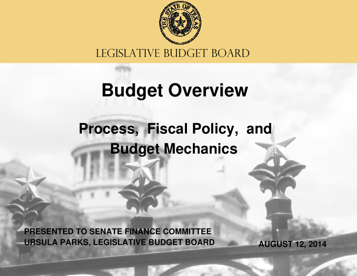 budget overview