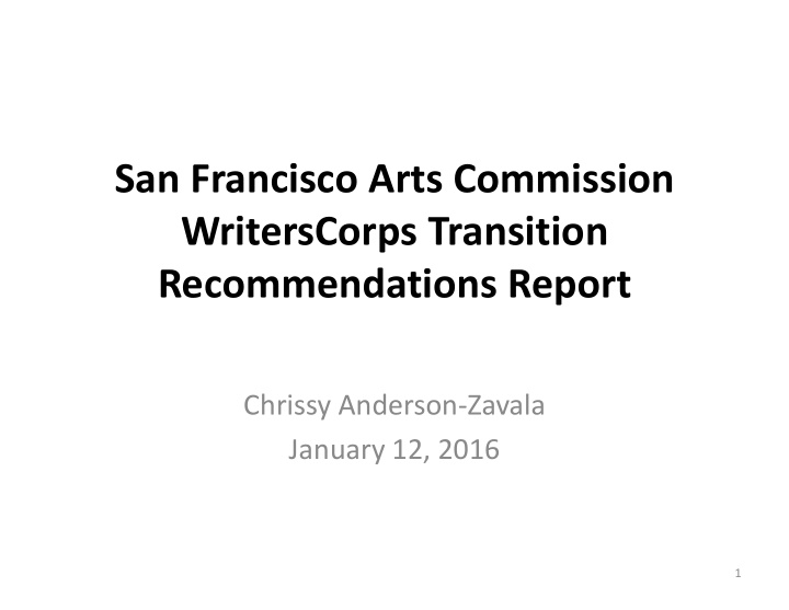 san francisco arts commission writerscorps transition