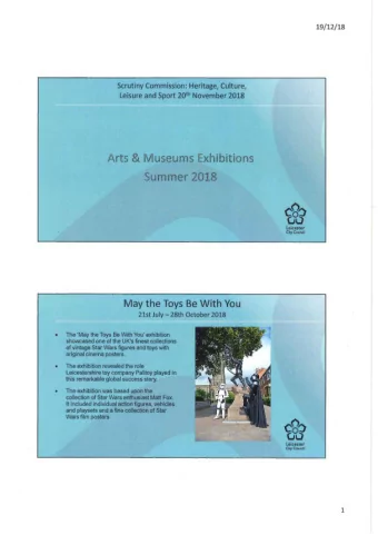 ~o~  C  ~  ~ L eicester  C  i  t  y  C  o  u  n  c  i  l M ay  t  h  e  Toys  B  e  W  i  t  h  Y