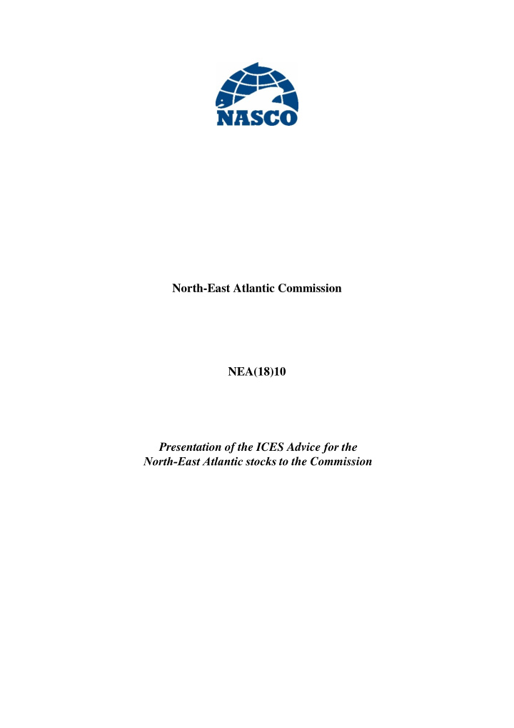 north east atlantic commission nea 18 10 presentation of