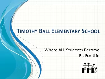 T IMOTHY B ALL E LEMENTARY S CHOOL  Where ALL Students Become  Fit For Life  Academic Highlights