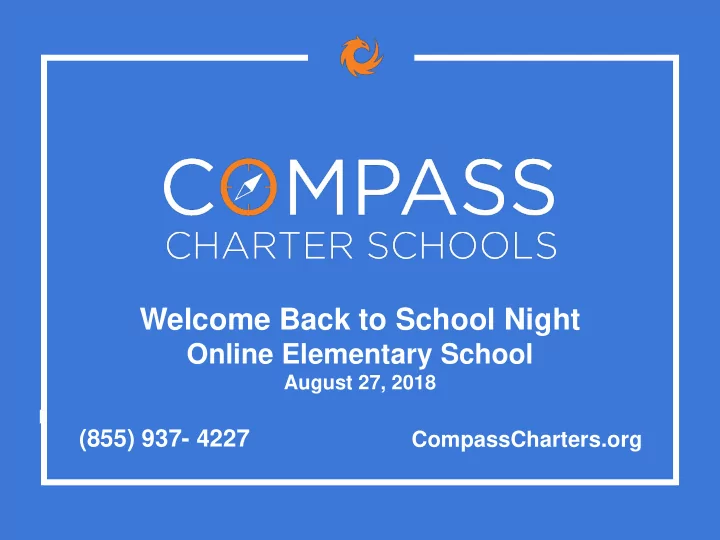 welcome back to school night