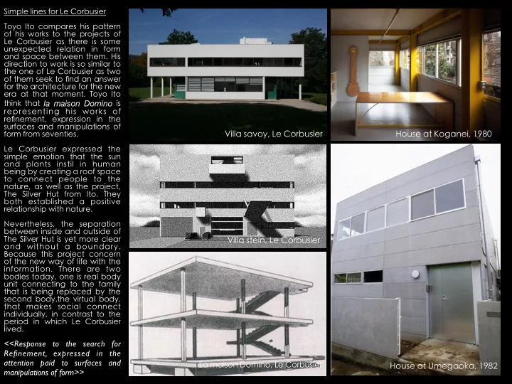 villa savoy le corbusier house at koganei 1980