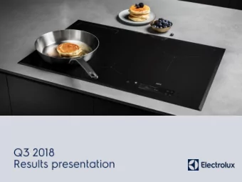 4  ELECTROLUX Q3 2018 PRESENTATION  5