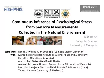 Continuous Inference of Psychological Stress from Sensory Measurements Collected in the Natural