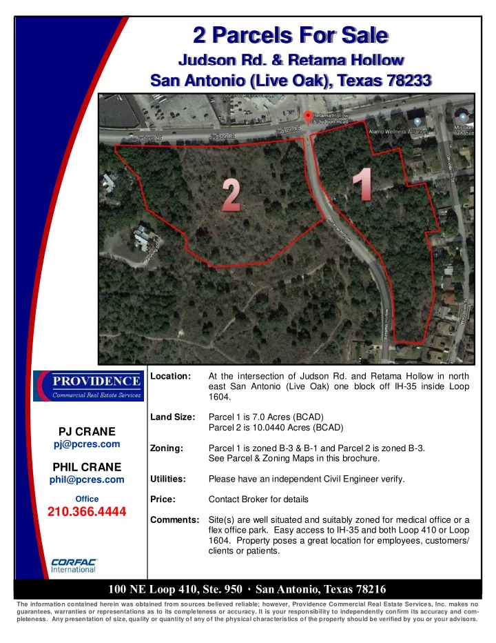 2 parcels for sale