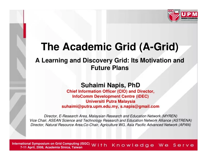 the academic grid a grid