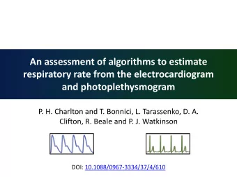 An assessment of algorithms to estimate  respiratory rate from the electrocardiogram  and