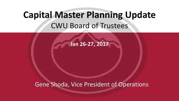 capital master planning update
