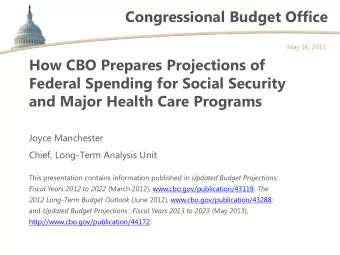 Joyce Manchester  Chief, Long-Term Analysis Unit This presentation contains information published