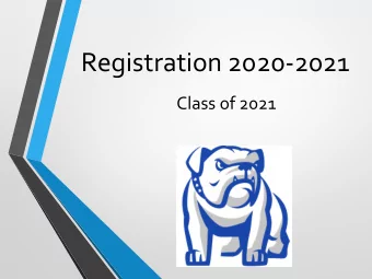 Registration 2020-2021  Class of 2021  Meet your FHS Counselors  Clara Brown  Nikka Vaughan  Me-R