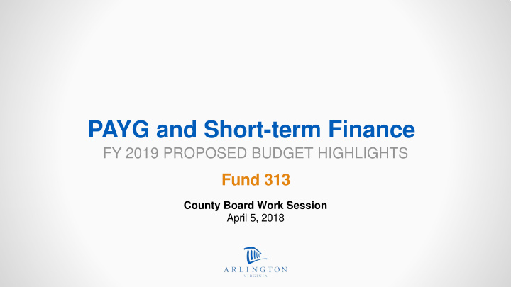 payg and short term finance
