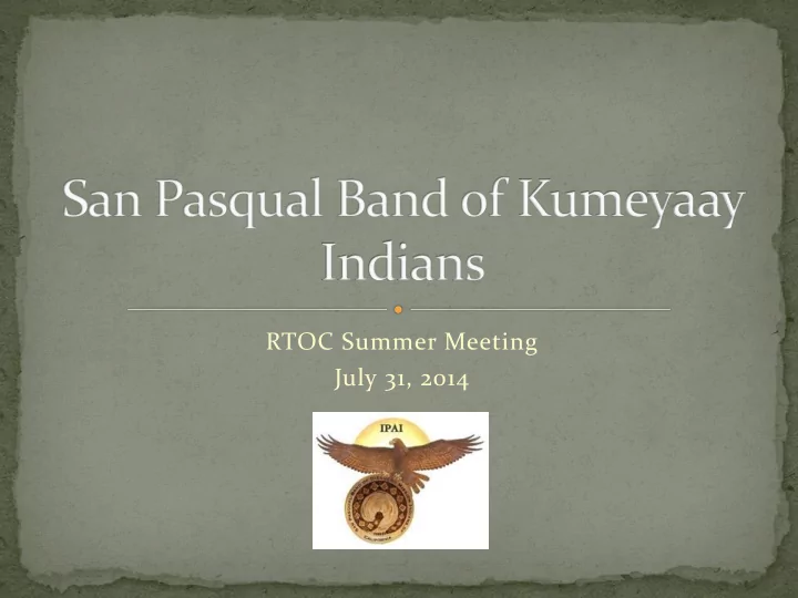 rtoc summer meeting july 31 2014 historical land boundary