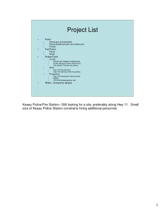 Project List    Parks    Pahoa gym and playfields    Pahoa skateboard park and master plan