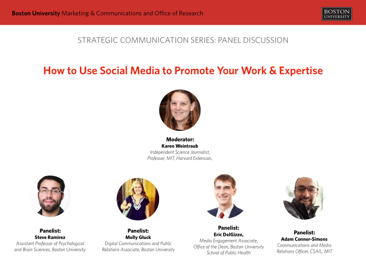 how to use social media to promote your work expertise
