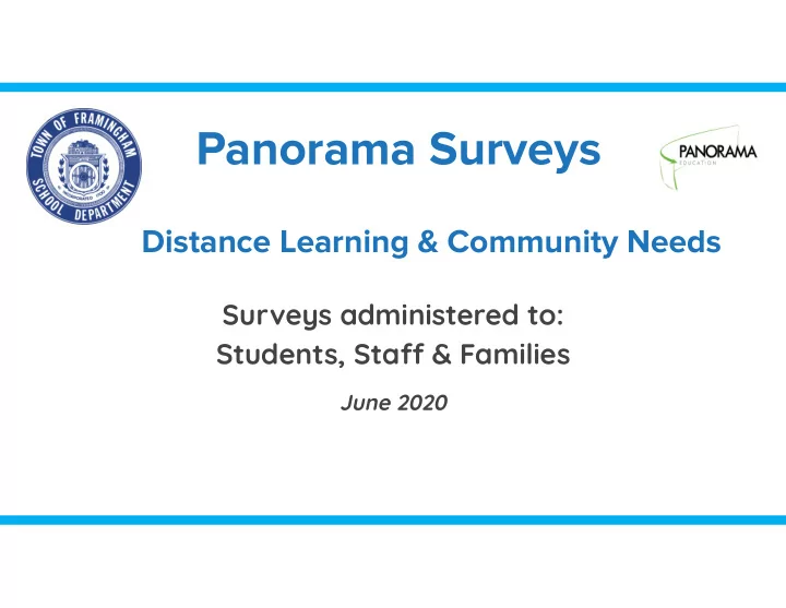 panorama surveys