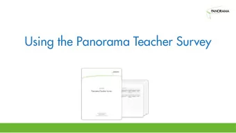 Using the Panorama Teacher Survey  Dr. Hunter Gehlbach  Elizabeth Loehr  Director of Research