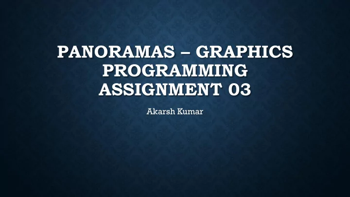 panoramas graphics