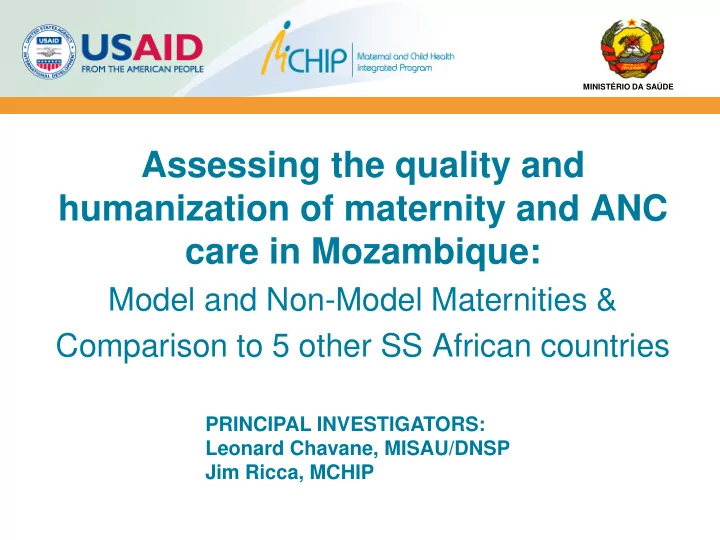 minist rio da sa de assessing the quality and