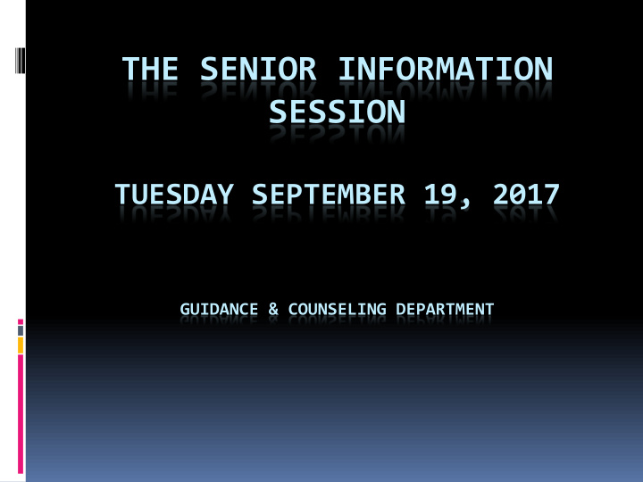 the senior information