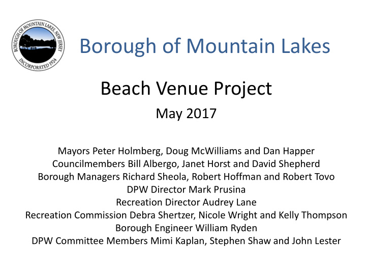 borough of mountain lakes