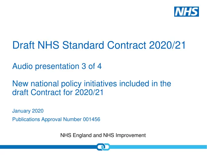 draft nhs standard contract 2020 21