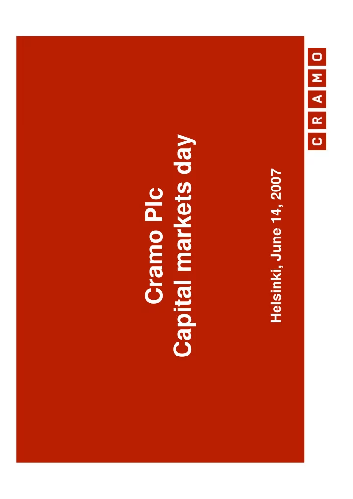 capital markets day