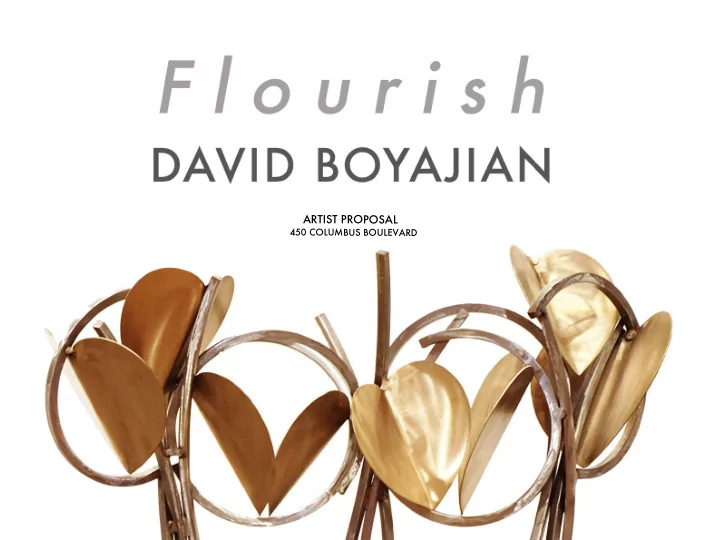 flourish is a sculpture of three parts a 27 x 27