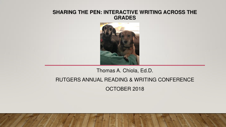 thomas a chiola ed d rutgers annual reading writing