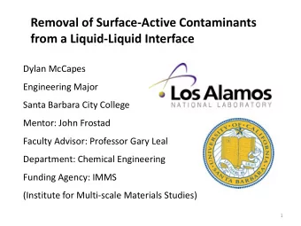 Dylan McCapes  Engineering Major  Santa Barbara City College  Mentor: John Frostad  Faculty