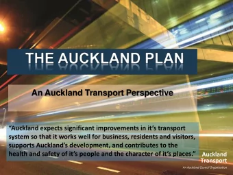 Auckland expects significant improvements in its transport  system so that it works well for