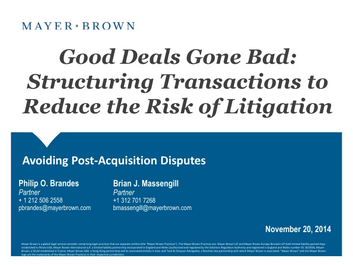 good deals gone bad good deals gone bad structuring
