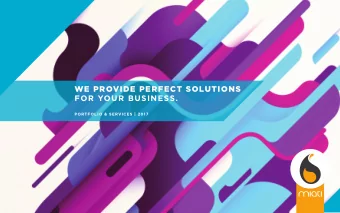 WE PROVIDE PERFECT SOLUTIONS  FOR YOUR BUSINESS.  PORTFOLIO &amp; SERVICES | 2017    The details
