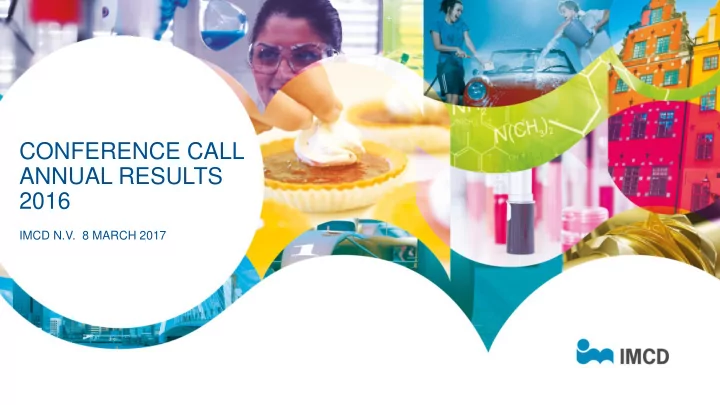conference call annual results 2016
