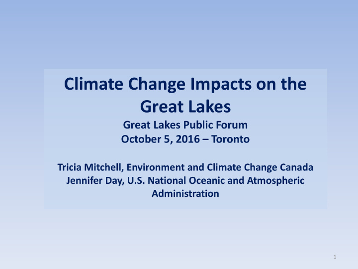 climate change impacts on the great lakes
