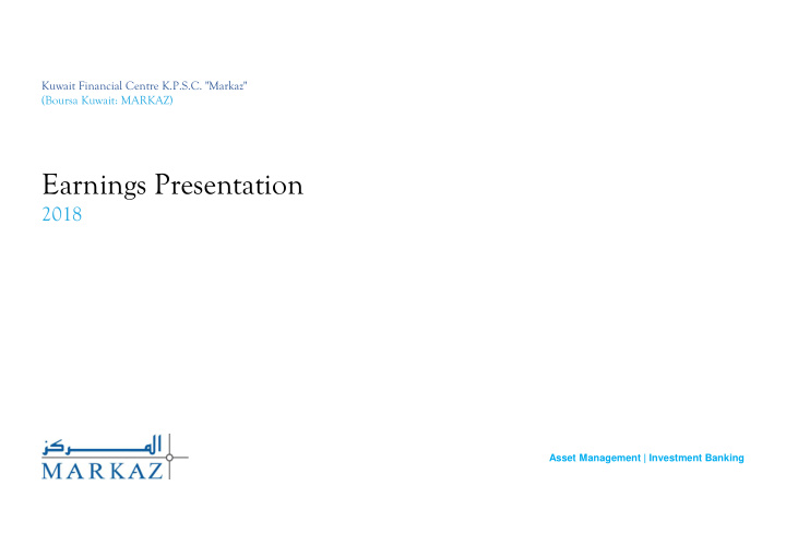 earnings presentation