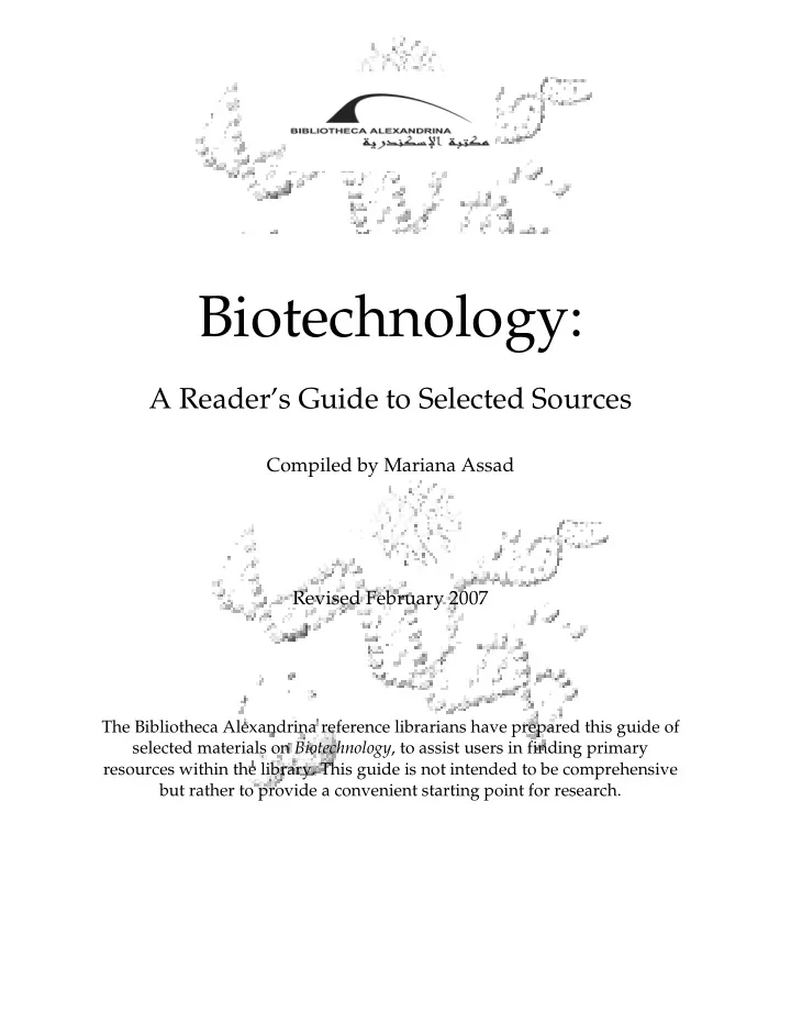 biotechnology
