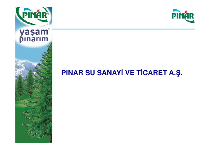 pinar su sanay ve t caret a pinar su sanay ve t caret a p