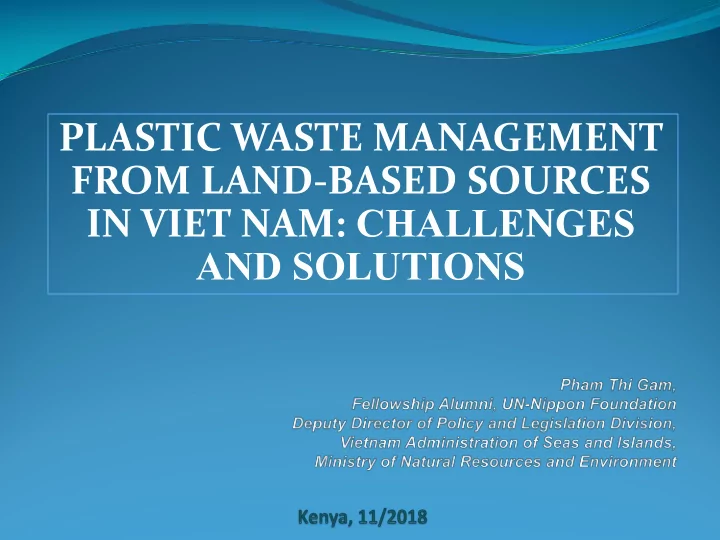 plastic waste management from land2based sources in viet
