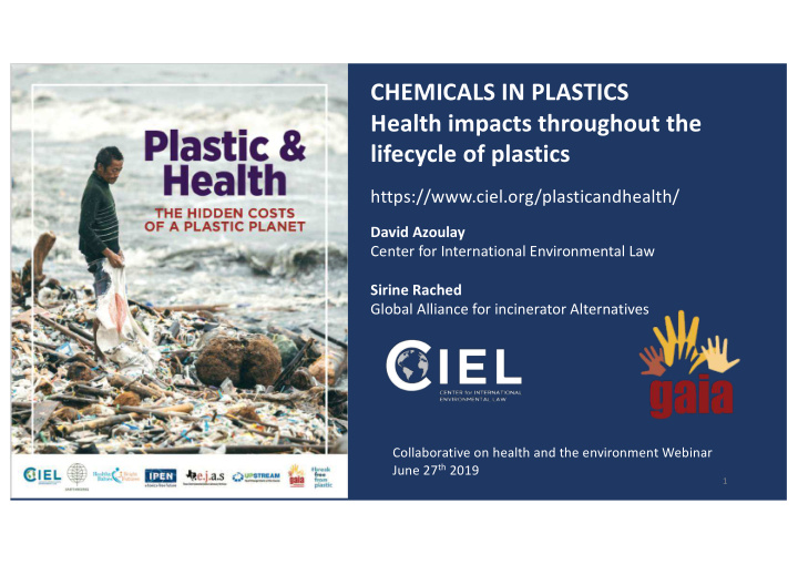 chemicals in plastics health impacts throughout the