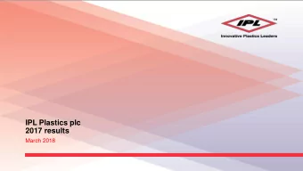 2017 results  March 2018  Disclaimer This presentation and any oral information based upon such