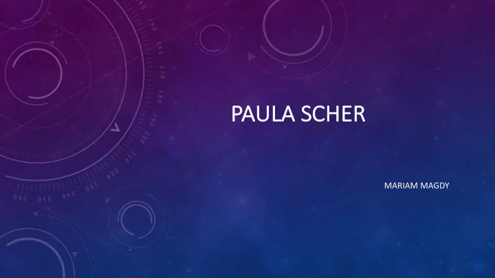 pa paula scher