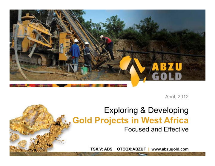 gold projects in west africa