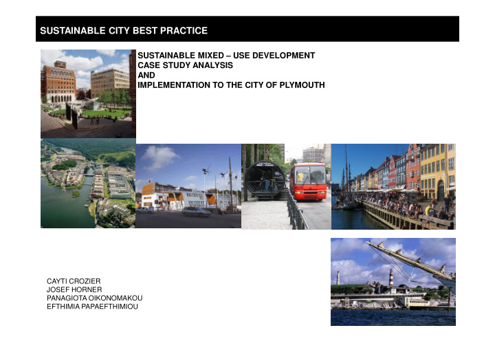 sustainable city best practice