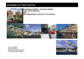 SUSTAINABLE CITY BEST PRACTICE  SUSTAINABLE MIXED  USE DEVELOPMENT  CASE STUDY ANALYSIS  AND