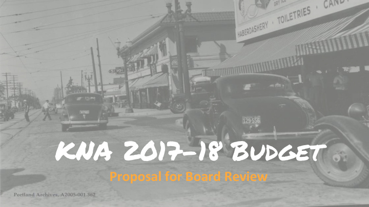 kna 2017 18 budget