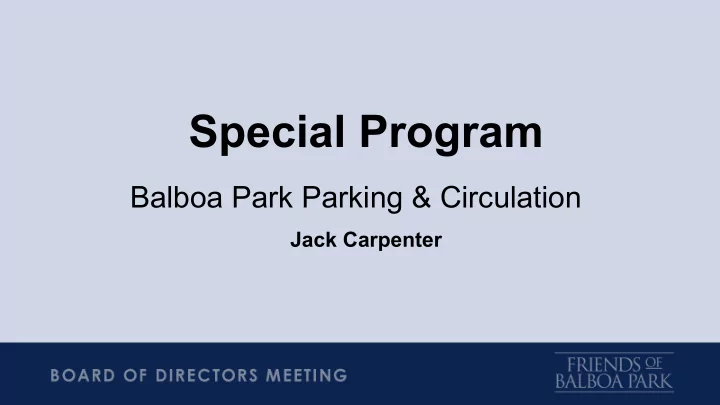 special program