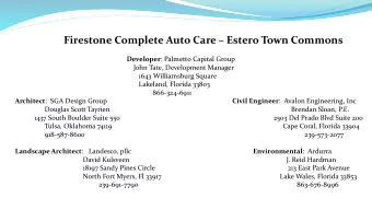Firestone Complete Auto Care  Estero Town Commons Developer : Palmetto Capital Group  John Tate,